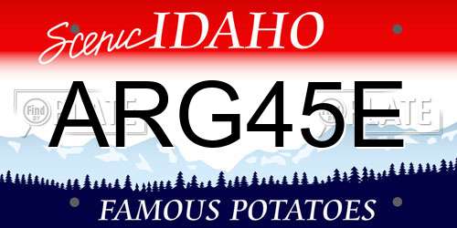 ARG45E Idaho License Plate