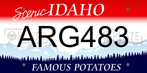 ARG483 Idaho License Plate