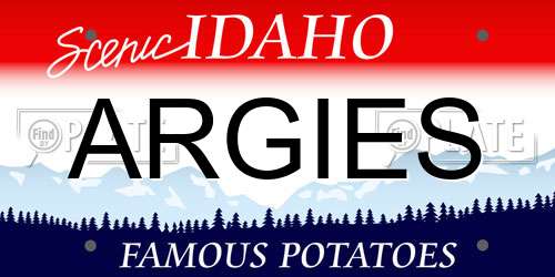 ARGIES Idaho License Plate