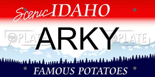 ARKY Idaho License Plate