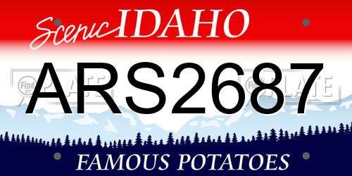 ARS2687 Idaho License Plate