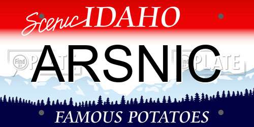 ARSNIC Idaho License Plate
