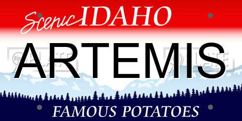 ARTEMIS Idaho License Plate
