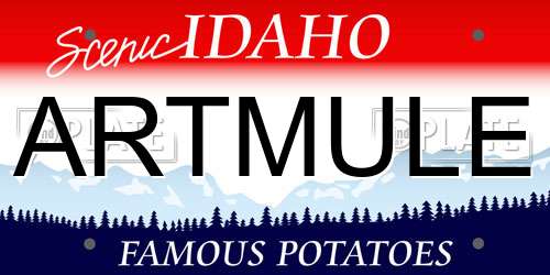 ARTMULE Idaho License Plate