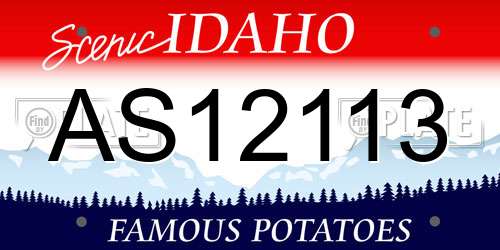 AS12113 Idaho License Plate