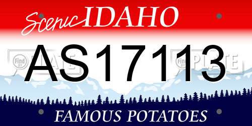 AS17113 Idaho License Plate