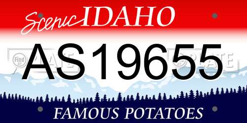 AS19655 Idaho License Plate