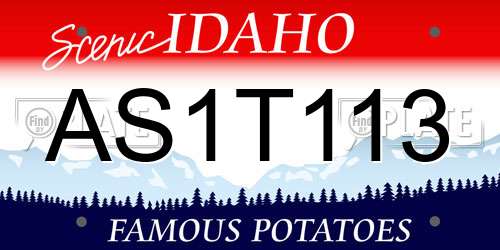 AS1T113 Idaho License Plate