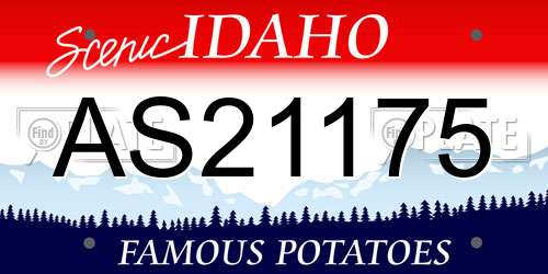 AS21175 Idaho License Plate