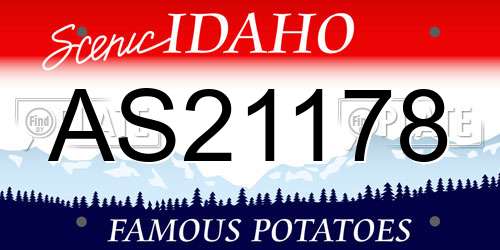 AS21178 Idaho License Plate