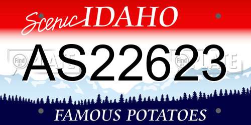 AS22623 Idaho License Plate