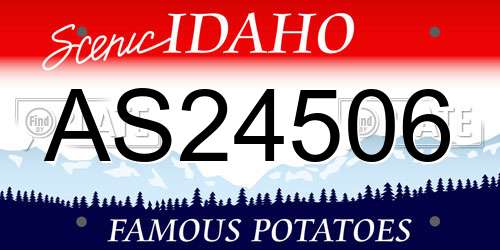 AS24506 Idaho License Plate