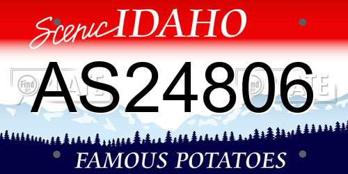 AS24806 Idaho License Plate