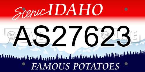 AS27623 Idaho License Plate