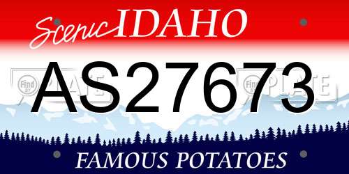 AS27673 Idaho License Plate