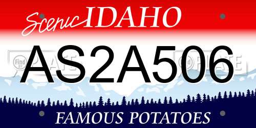AS2A506 Idaho License Plate
