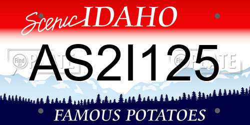 AS2I125 Idaho License Plate