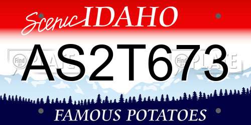 AS2T673 Idaho License Plate