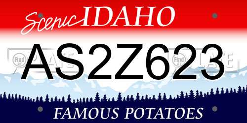 AS2Z623 Idaho License Plate