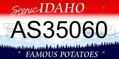 AS35060 Idaho License Plate