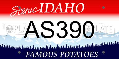 AS390 Idaho License Plate