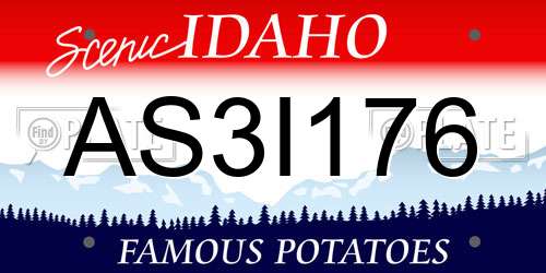 AS3I176 Idaho License Plate