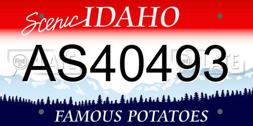 AS40493 Idaho License Plate