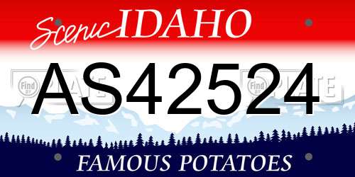 AS42524 Idaho License Plate