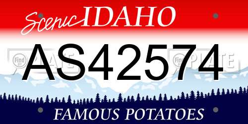 AS42574 Idaho License Plate