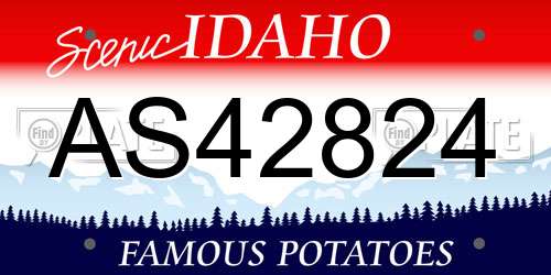 AS42824 Idaho License Plate