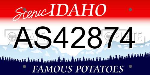AS42874 Idaho License Plate