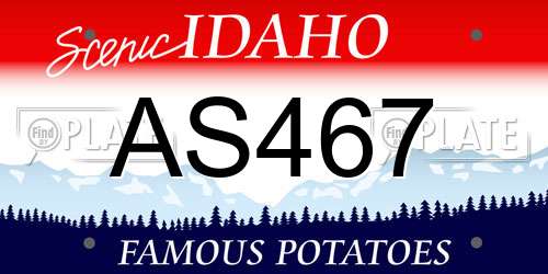 AS467 Idaho License Plate