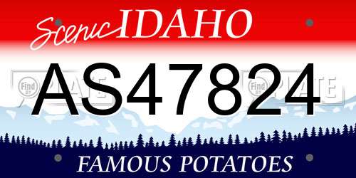 AS47824 Idaho License Plate