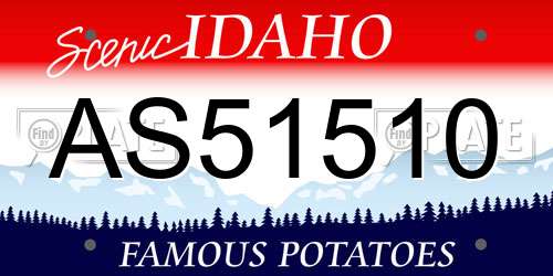 AS51510 Idaho License Plate