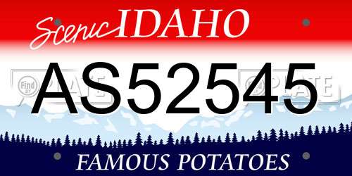 AS52545 Idaho License Plate