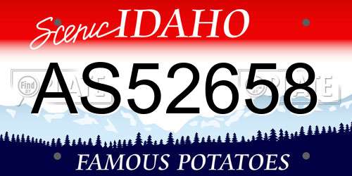 AS52658 Idaho License Plate