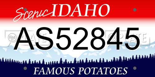 AS52845 Idaho License Plate