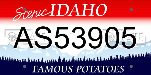 AS53905 Idaho License Plate