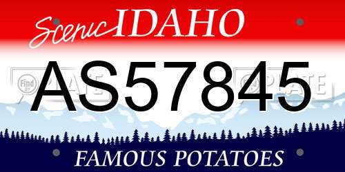 AS57845 Idaho License Plate