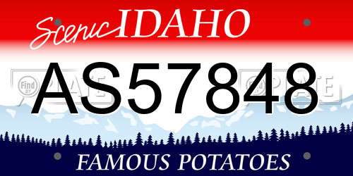 AS57848 Idaho License Plate