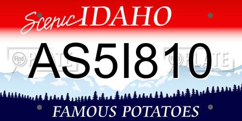 AS5I810 Idaho License Plate