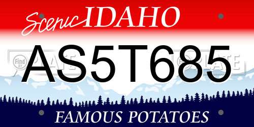 AS5T685 Idaho License Plate
