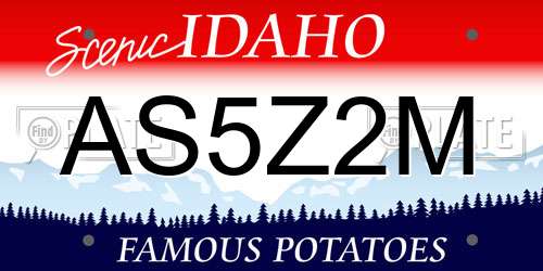 AS5Z2M Idaho License Plate