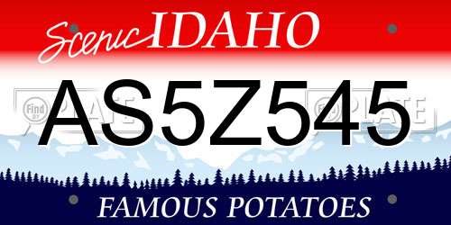 AS5Z545 Idaho License Plate
