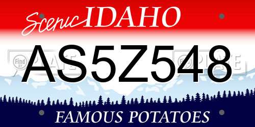 AS5Z548 Idaho License Plate