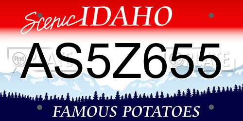 AS5Z655 Idaho License Plate
