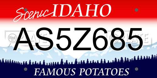 AS5Z685 Idaho License Plate