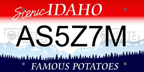 AS5Z7M Idaho License Plate