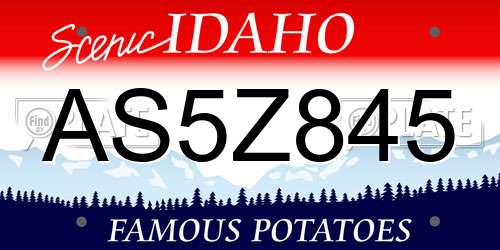 AS5Z845 Idaho License Plate