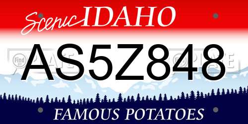 AS5Z848 Idaho License Plate